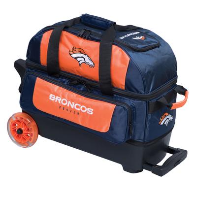 Navy Denver Broncos Two-Ball Roller Bowling Bag