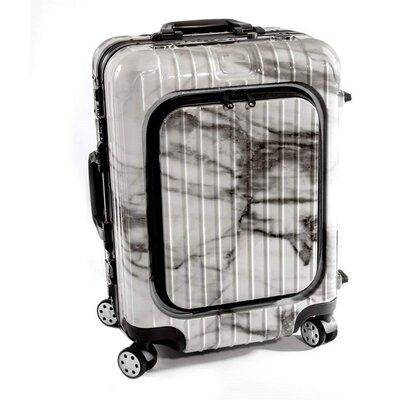 IMPRESSIONS VANITY · COMPANY Slaycase Marble Bella Travel Makeup Case w/ 360 Degree Rolling Wheels Cosmetic Case w/ Bluetooth in White | Wayfair
