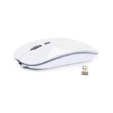 Gonoker Computer Mouse White - White Two-Device Wireless Rechargeable Mouse