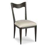 Woodbridge Furniture Silhouette Linen Side Chair in Beige Wood/Upholstered/Fabric in Black/Brown/Gray, Size 37.5 H x 18.0 W x 23.0 D in | Wayfair