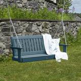 Three Posts™ Amelia Porch Swing Plastic in Blue, Size 22.0 H x 50.0 W x 24.0 D in | Wayfair THRE5496 38243104