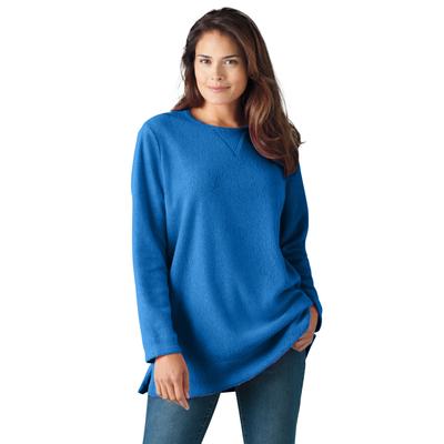 Plus Size Women's Sherpa Sweatshirt by Woman Within in Bright Cobalt (Size 3X)