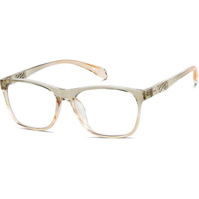Zenni Square Prescription Glasses Gray Tortoiseshell TR Full Rim Frame