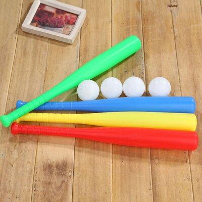 pixnor 4 Sets Baseball Bat Kit w/ Baseball Toy For Children Outdoor Sports Red Yellow Blue Green Each Set | Wayfair 5470573-Z0004
