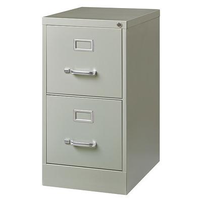 HIRSH 22732 2 Drawer File Cabinet, Light Gray, Letter