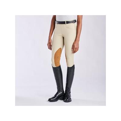 Hadley Mid - Rise Side Zip Breeches by SmartPak - Knee Patch - 26R - Tan w/ Tan Patch - Smartpak