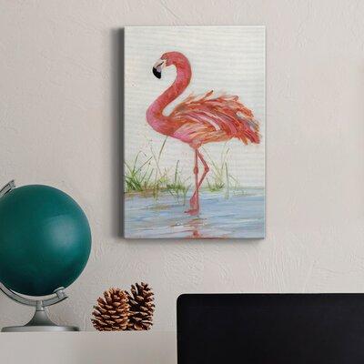Bay Isle Home™ Flamingo II - Wrapped Canvas Painting Canvas, Solid Wood in White | 36 H x 24 W x 1 D in | Wayfair CBECC849E82C4299AA9F5A0BC9284F30