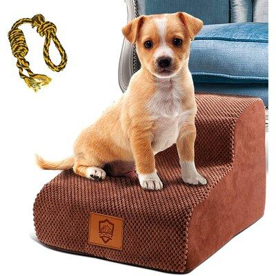 Tucker Murphy Pet™ Pet Storage Stepper, Foldable Multi Tier Pet Stairs w/ Small&Medium Size Dogs in Blue, Size 15.3 H x 12.2 W x 27.5 D in | Wayfair