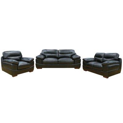 Sunset Trading Jayson 3 Piece Genuine Leather Living Room Set Genuine Leather, Size 37.0 H x 89.0 W x 39.0 D in | Wayfair SU-JH86-SP3P
