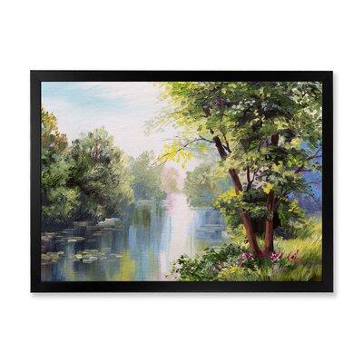 Lark Manor™ Landscape Painting on Canvas in Blue/Green/White | 12 H x 20 W x 1 D in | Wayfair 598DE87485E94984A2E7798D66F58A58