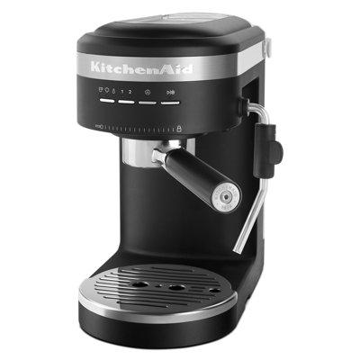 KitchenAid® Semi-Automatic Espresso Machine Plastic | 11.26 H x 13.15 W x 6.38 D in | Wayfair KES6403BM