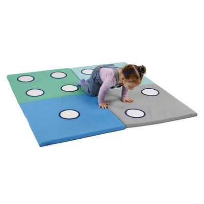 ECR4kids 123 Look at Me Activity Sensory Leather Playmat in Blue, Size 1.0 H x 48.0 W x 48.0 D in | Wayfair ELR-12967-CT