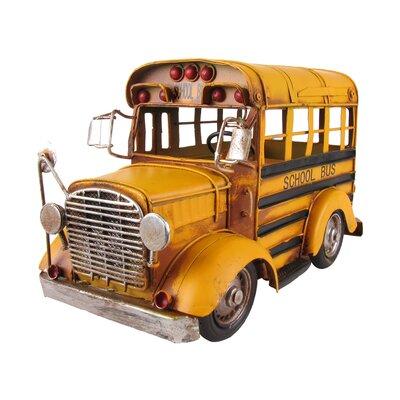 Williston Forge Craddock School Bus Vehicle Driver Gift Stainless Steel in Yellow, Size 7.0 H x 7.0 W x 12.0 D in | Wayfair