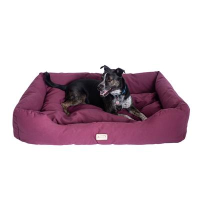 Bolstered Pet Dog Bed, Burgundy, Medium by Armarkat in Burgundy