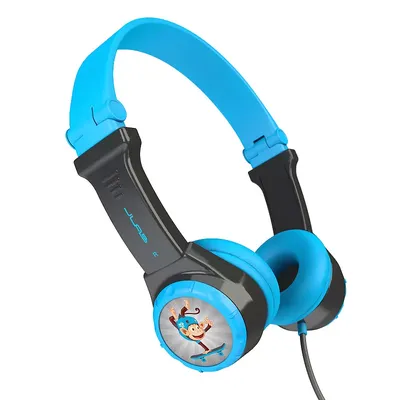 JLab JBuddies Folding Kids Headphones, Black Blue