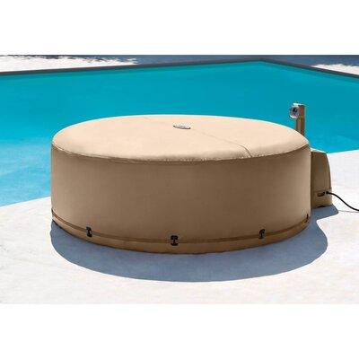 Intex 4 Person Round Purespa Energy Efficient Spa Hot Tub Replacement Cover in Brown | 28.38 H x 78 W x 78 D in | Wayfair 28523E