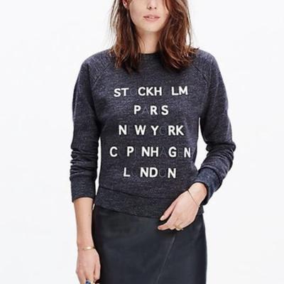 Madewell Sweaters | Madewell Tour Guide Travel Crewneck Sweatshirt | Color: Black/Gray | Size: Xs