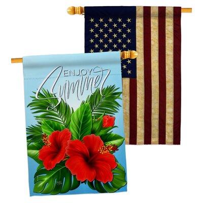 Breeze Decor 2-Sided Polyester 40 x 28 in. House Flag in Blue/Red/White | 40 H x 28 W in | Wayfair BD-BN-HP-106095-IP-BOAA-D-US21-BD