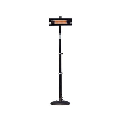 Black Powder Coated Steel Telescoping Offset Pole Mounted Infrared Patio Heater by Fire Sense in Black