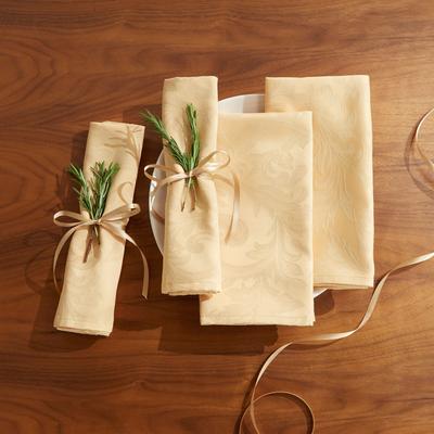 Set of 4 Napkins 20"Sq. by BrylaneHome in Gold
