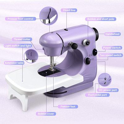 Vintage Mini Electric Sewing Machine, Handheld Household Sewing Machine Portable Lightweight Sewing Machine For Beginners, Kids, Crafting DIY