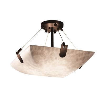 Justice Design Group Clouds 21 Inch 3 Light Semi Flush Mount - CLD-9611-25-DBRZ