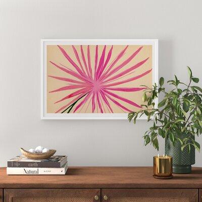 Joss & Main Native by Susan Hable - Picture Frame Graphic Art Paper in Black/Pink | 17.25 H x 25.25 W x 1.25 D in | Wayfair