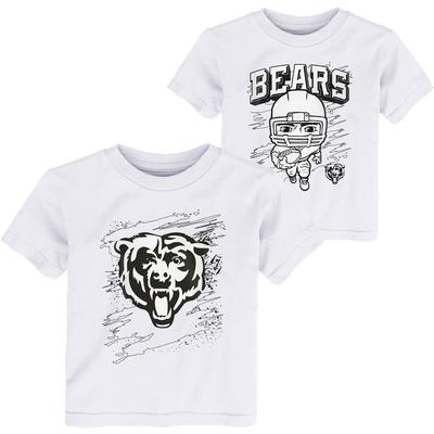 Toddler White Chicago Bears Coloring Activity Two-Pack T-Shirt Set