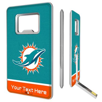 Miami Dolphins Personalized Credit Card USB Drive & Bottle Opener