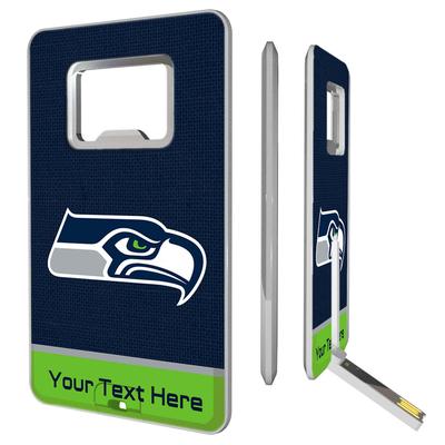 Seattle Seahawks Personalized Credit Card USB Drive & Bottle Opener