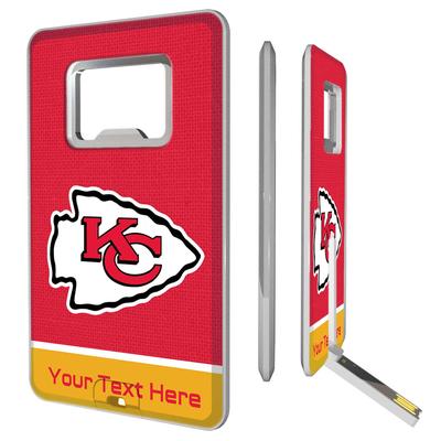 Kansas City Chiefs Personalized Credit Card USB Drive & Bottle Opener