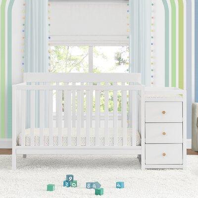 Delta Children Flynn 5-In-1 Convertible Crib & Changer Wood in White, Size 40.5 H x 71.75 W in | Wayfair W128160-123