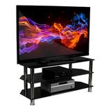 Mount-It Glass TV Stand for Flat Screen Televisions Fits 40 - 60 in. TVs | 3 Tempered Glass Shelves Glass | Wayfair MI-880