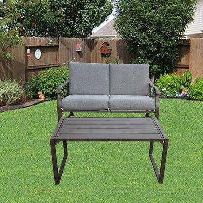 Red Barrel Studio® Metal 2 - Person Seating Group w/ Cushions Metal | Outdoor Furniture | Wayfair E60E2CBF24964F2AB1866C38187CCA4D