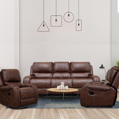 Red Barrel Studio® Modern & Luxurious Reclining Furniture Set For Living Room Revolution Performance Fabrics® in Brown | Wayfair