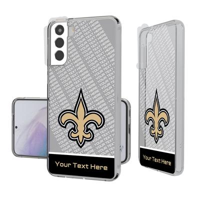 New Orleans Saints Personalized Endzone Plus Design Galaxy Clear Phone Case
