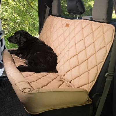 Crew Cab Dog Seat Protector with Bolster, 26" L X 58" W X 0.5" H, Large, Brown