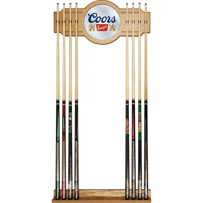 Coors Banquet Original 2 piece Wood and Mirror Wall Cue Rack