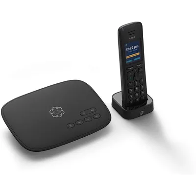 Ooma Telo VoIP Free Home Internet Phone Service and HD3 Phone, Black