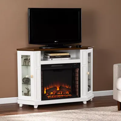 Hudells Electric Media Fireplace with Storage