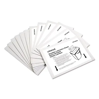 Universal Shredder Lubricant Sheets, 5.5" x 2.8", 24/Pack