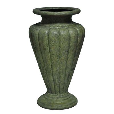 Marseilles Fluted Vase in Aged Granite Finish