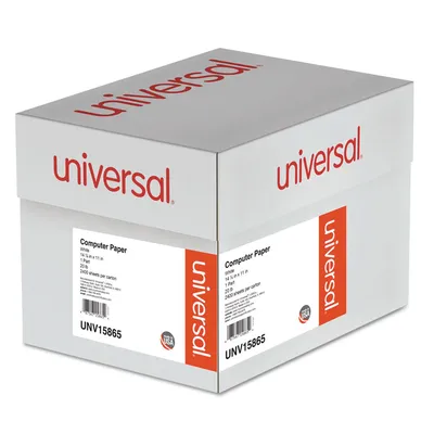 Universal® Computer Paper, 20lb, 14-7/8 x 11, White, 2400 Sheets