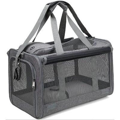 Tucker Murphy Pet™ Pet Carrier Cat Carrier, Collapsible Dog Carrier, Airline-Approved Pet Carrier, Suitable For Small Medium Cats Dogs in Gray