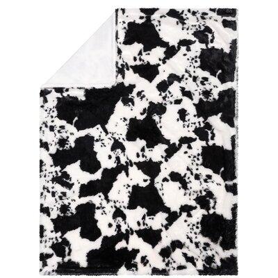 Trend Lab Cow Print Plush Baby Blanket in Black | 40 H x 30 W x 8 D in | Wayfair 103544