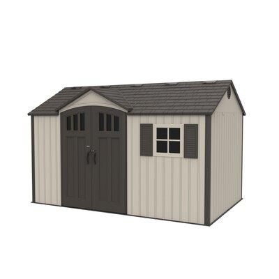 Lifetime 12.5 Ft. x 8 Ft. High-Density Polyethylene (Plastic) Outdoor Storage Shed w/ Steel-Reinforced Construction in Gray | Wayfair 60223