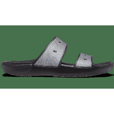 Crocs Black Classic Crocs Glitter Sandal Shoes