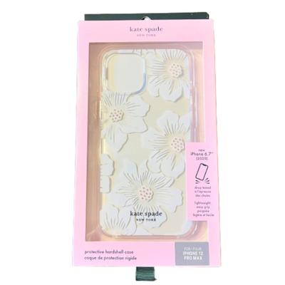 Kate Spade Accessories | Kate Spade New York White Floral On Clear Apple Iphone 12 Pro Max Cellphone Case | Color: White | Size: Apple Iphone 12 Pro Max