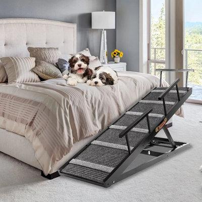 Tucker Murphy Pet™ Wooden Adjustable Pet Ramp, Folding Portable Dog & Cat Ramp Perfect For Bed & Car, 40