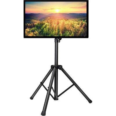 zhutreas TV Tripod Stand-Portable TV Stand For 23-55 Inch LED LCD OLED Flat Screen Tvs-Height Adjustable Display Floor TV Stand w/ VESA 400X400mm